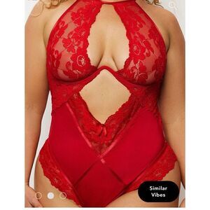 Fredrick’s of Hollywood Red Teddy Nightie Size S